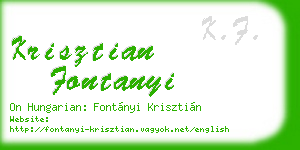 krisztian fontanyi business card