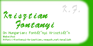 krisztian fontanyi business card